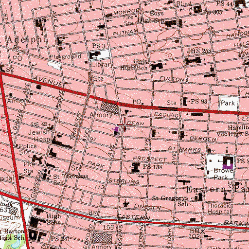 Topographic Map of Grant Gore Triangle, NY