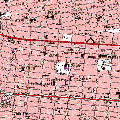 Topographic Map of Saint Louis Senior Citizens Center, NY