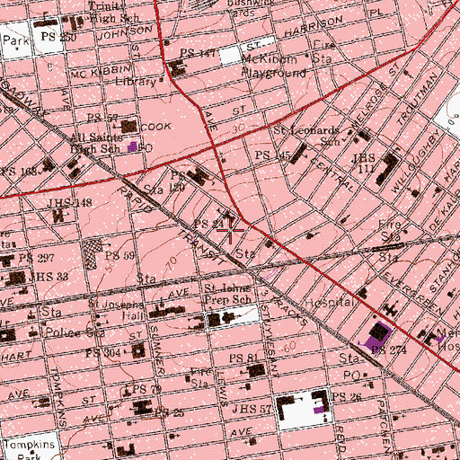 Topographic Map of Arion Hall, NY