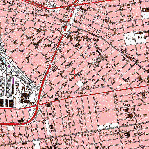 Topographic Map of Beth Jacob School, NY