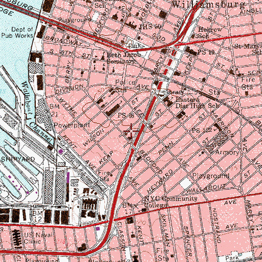 Topographic Map of Bais Yakov of Khal Adas Yereim, NY