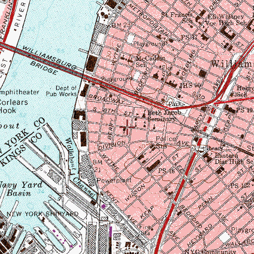 Topographic Map of Epiphany Roman Catholic Church, NY