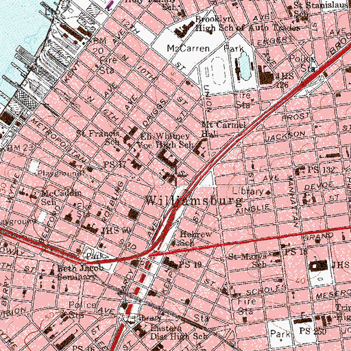 Topographic Map of Church of the Annunciation, NY