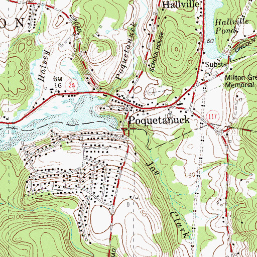 Topographic Map of Joe Clark Brook, CT