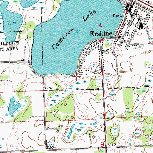 Topographic Map of Grace Lutheran Church, MN