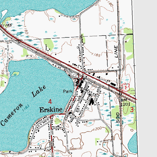 Topographic Map of Altru Clinic - Erskine, MN