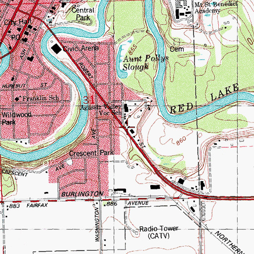 Topographic Map of Our Lady of Sorrow Church, MN
