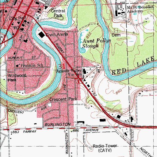 Topographic Map of First Christian Reformed Church, MN