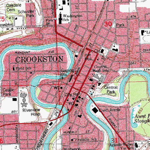 Topographic Map of Valley Christian Fellowship, MN