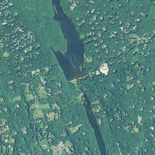 Aerial/Satellite Image of John D Milne Dam, CT