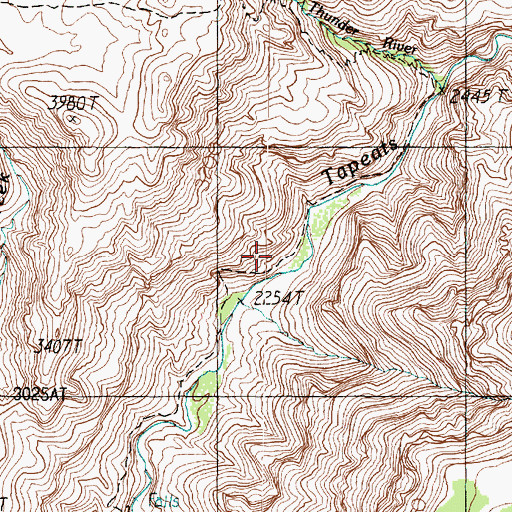 Topographic Map of Indian Hollow-Thunder Springs Trail Twenty-three, AZ