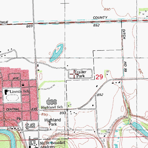 Topographic Map of Forest Knolls Estates, MN