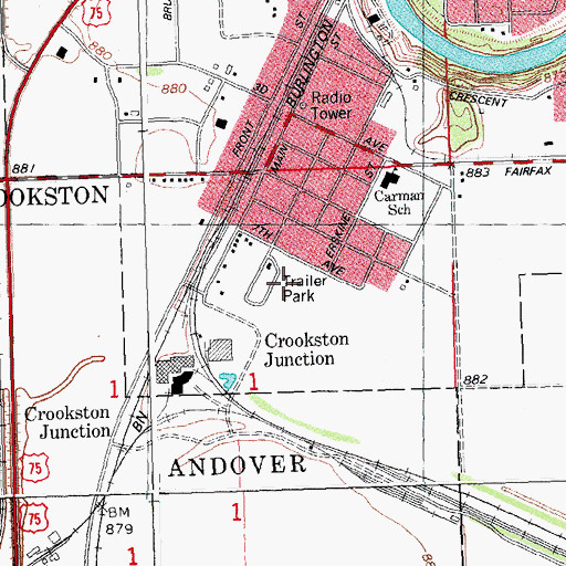 Topographic Map of Carman Terrace, MN