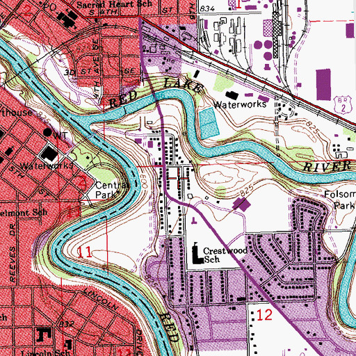 Topographic Map of Family of God Lutheran Church, MN