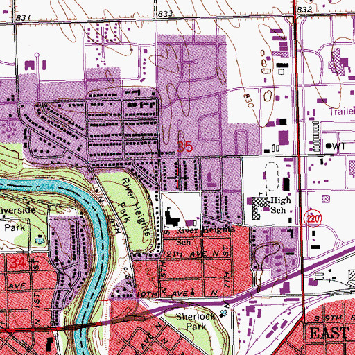 Topographic Map of Our Savior's Lutheran Church, MN