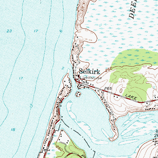 Topographic Map of Selkirk Lighthouse, NY