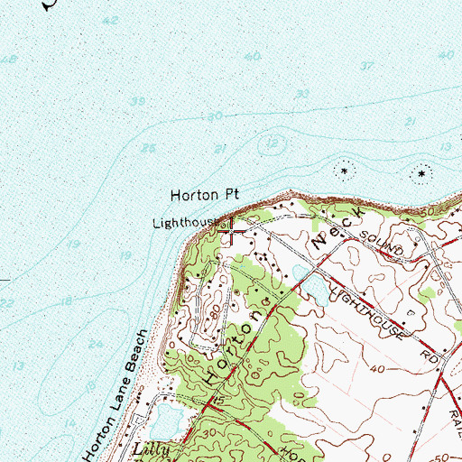 Topographic Map of Horton Lighthouse, NY