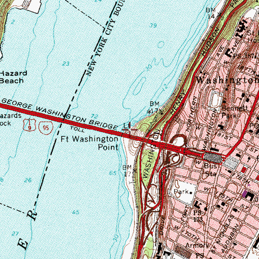 Topographic Map of Jeffreys Hook Light, NY