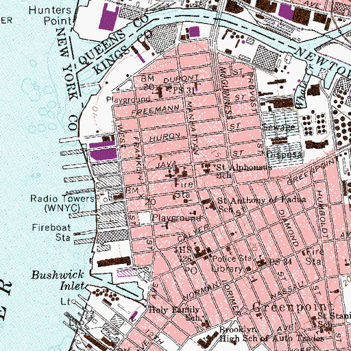 Topographic Map of Church of the Ascension, NY