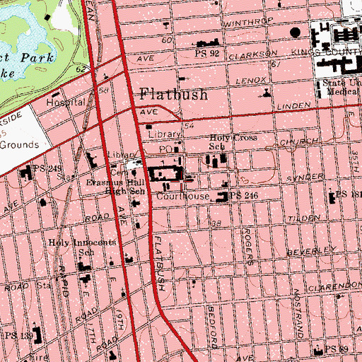 Topographic Map of Public School 6, NY