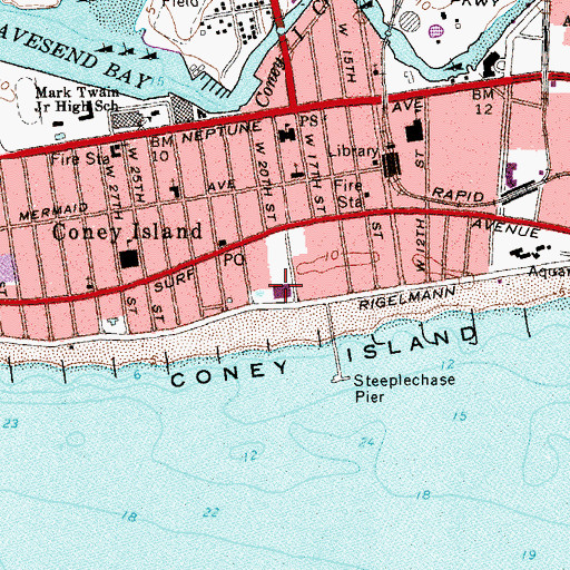 Topographic Map of Abe Stark Center, NY