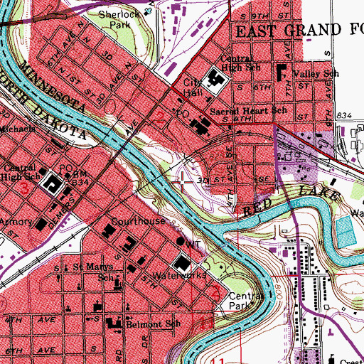 Topographic Map of Lafave Park, MN