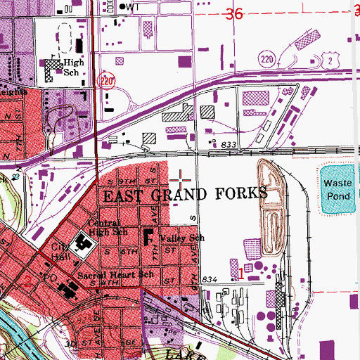 Topographic Map of Stauss Park, MN