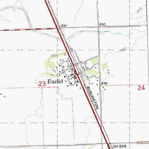 Topographic Map of Saint Paul's Lutheran Church, MN