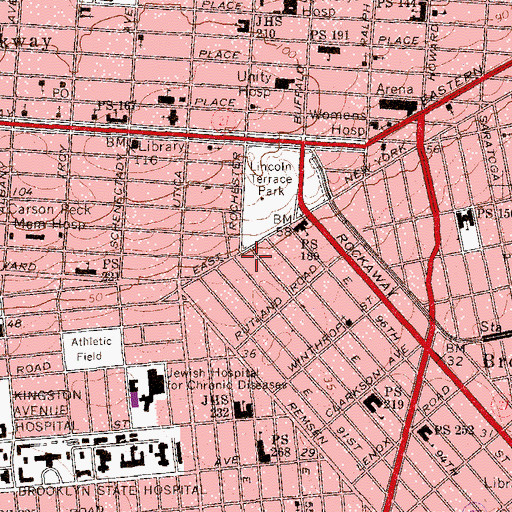 Topographic Map of Public School 398, NY