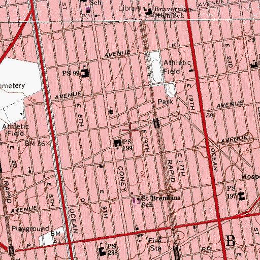 Topographic Map of Bais Yaakov Academy, NY