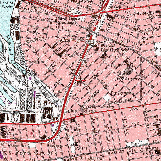 Topographic Map of Beth Chana School for Girls, NY