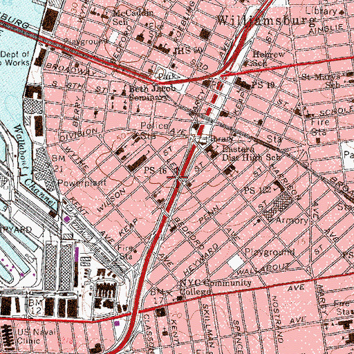 Topographic Map of Beth Rachel School for Girls, NY