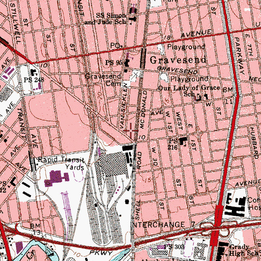 Topographic Map of Big Apple Education Center, NY