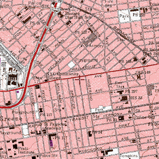 Topographic Map of Bnei Shimon Yisroel of Sopron, NY
