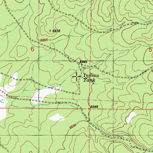 Topographic Map of Indian Tank, AZ