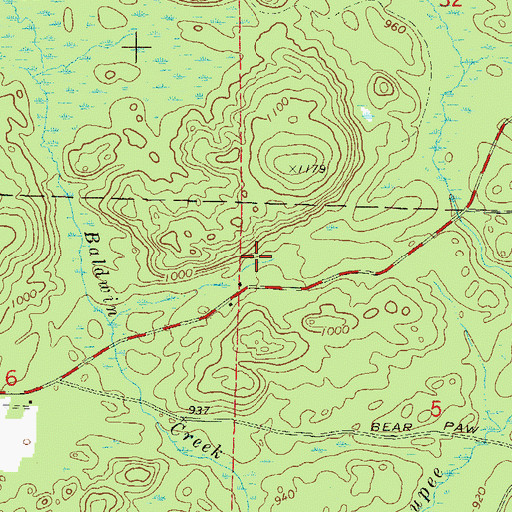 Topographic Map of Hagar Mountain State Natural Area, WI