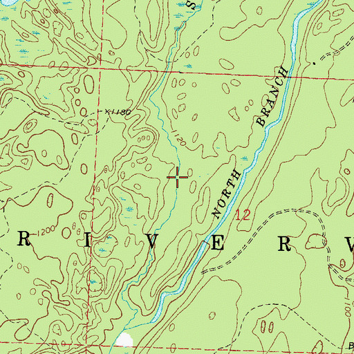 Topographic Map of Snow Falls Creek State Natural Area, WI