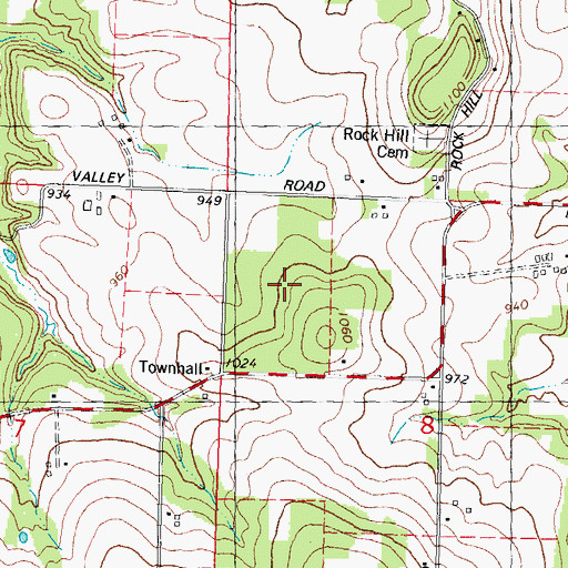 Topographic Map of McGilvra Woods State Natural Area, WI