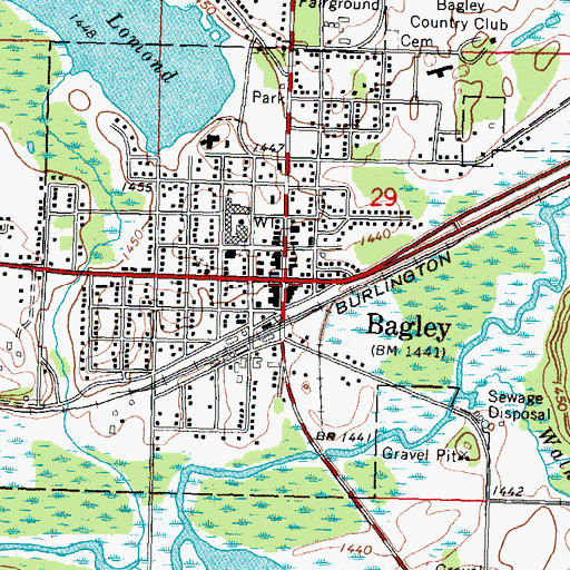 Topographic Map of Stinar Whispering Pines Mobile Home Park, MN