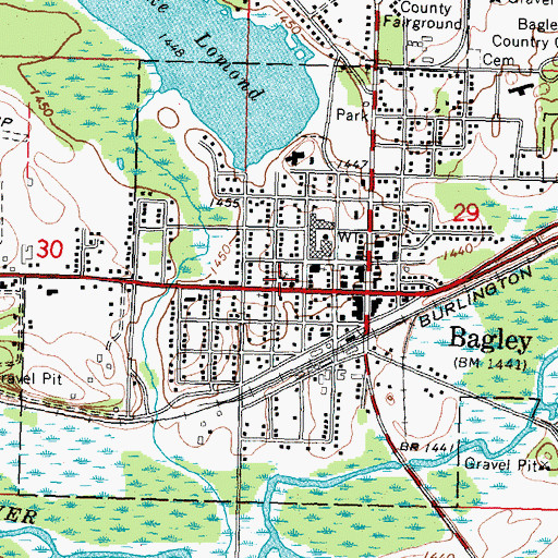 Topographic Map of Saint Joseph's Church, MN
