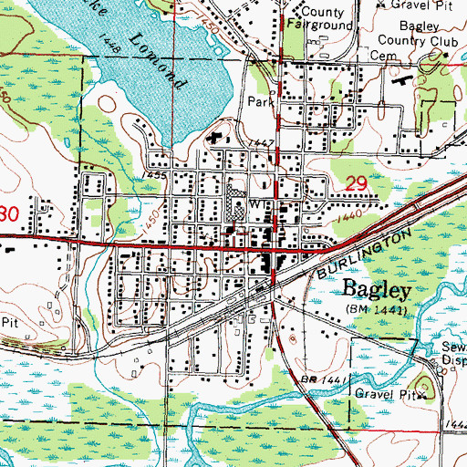 Topographic Map of Faith Lutheran Church, MN
