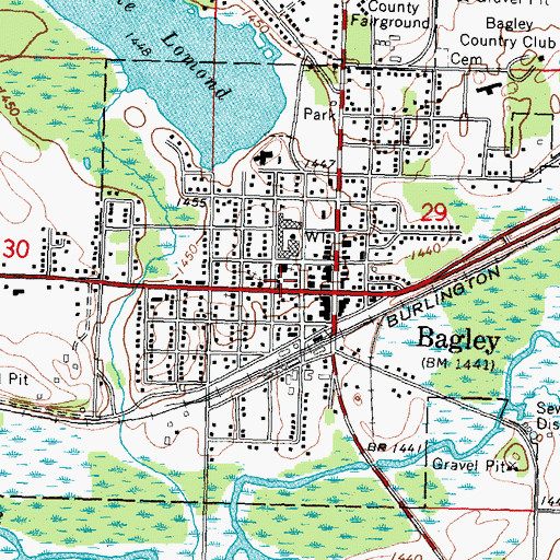 Topographic Map of Clearwater Clinic, MN
