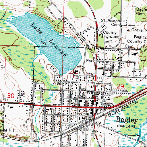 Topographic Map of Clearwater Health Services Hospital, MN
