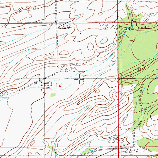 Topographic Map of Chaats'alalqs Grove, ID