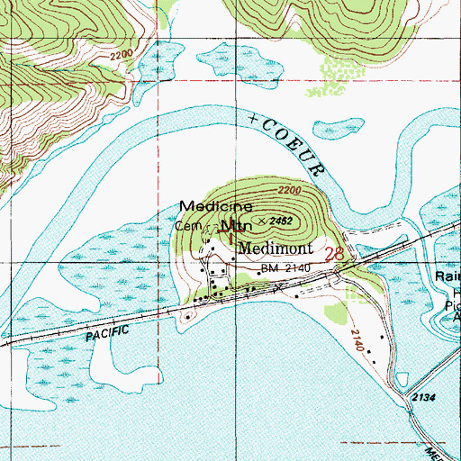 Topographic Map of Smaq'wqn Hill, ID