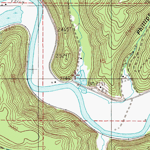 Topographic Map of Hnmi?n Meadow, ID