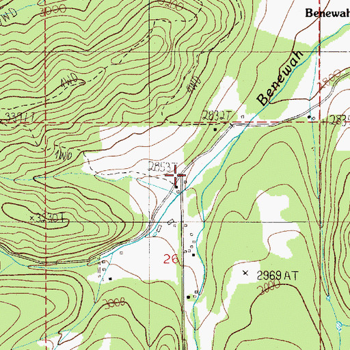 Topographic Map of Hnpekwlen Meadow, ID