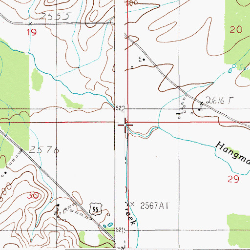 Topographic Map of Ni'nsi' Meadow, ID
