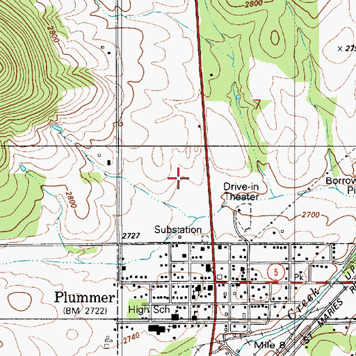 Topographic Map of Hn'ya)pqi'nn, ID