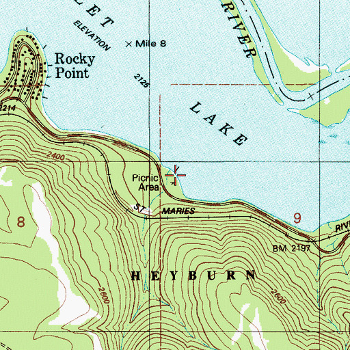 Topographic Map of Chetkwe'lkw'l Meadow (historical), ID